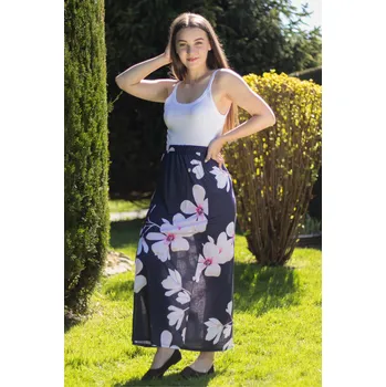 Dámská sukně Dámská sukně KIXMI PERSIS TMAVĚ MODRÁ L