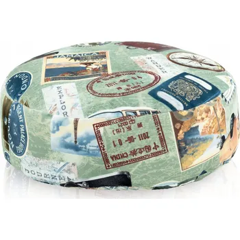 Taburet Zahradní podnožka NYLON dekorativní taburet MODRÁ