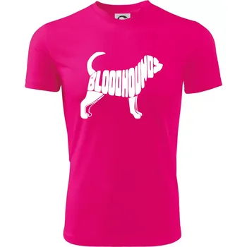 Chlapecké tričko Bloodhound nápis v těle - Dětské triko sportovní (dresovina) - 122 cm/6 let ( Neon Pink )