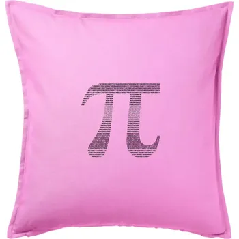 Polštář Pí - číslice - Polštář 50x50 - 50x50 - Pouze potah ( Růžová )