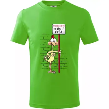 Chlapecké tričko Kuřecí prsa (Hana-creative) - Tričko dětské bavlněné - 98 cm / 2 roky ( Apple Green )