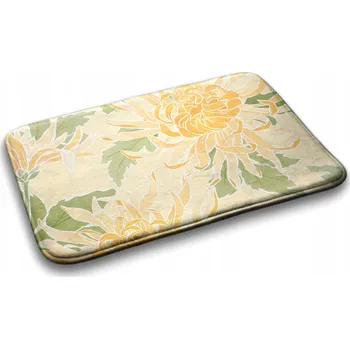 Koupelnová předložka Koupelnová předložka Koberec Měkký Květiny Chryzantémy
