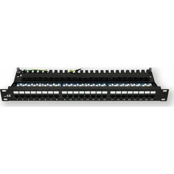 Patch panel PP-120 24P/C5E - 19" patch panel 1U, 24 portů C5E