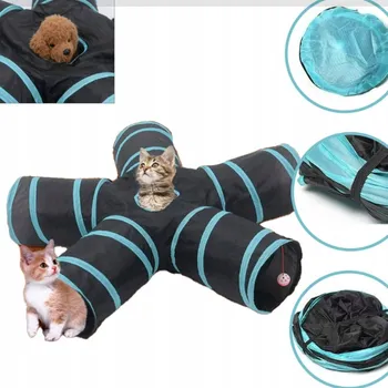 Hračka pro kočku 5cestný tunel pro kočky, Hračka pro kočky Tunel na hraní Skládací tunel