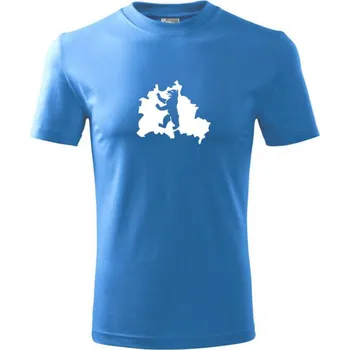 Berlín Erb - Tričko dětské bavlněné - 98 cm / 2 roky ( Azurově modrá )