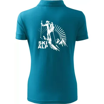 Skialp trip - Polokošile dámská Pique Polo - M ( Tmavý tyrkys )