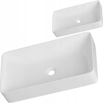 Umyvadlo Umyvadlo na desku obdélníkové Granitan LUMI bílé