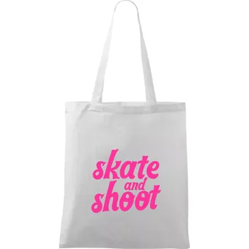 Biatlon skate and shoot růžová - Taška bavlněná - 42 x 38 cm ( Bílá )