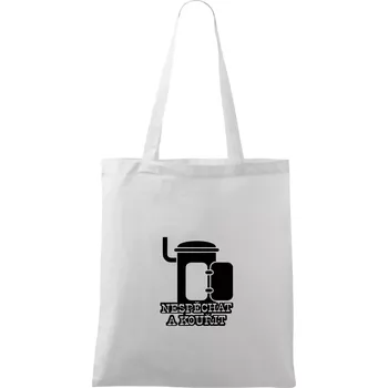Nespěchat a kouřit - Taška bavlněná - 42 x 38 cm ( Bílá )