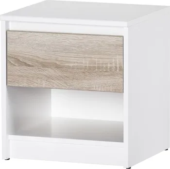 Noční stolek Noční stolek WENECJA dub sonoma a bílá matná