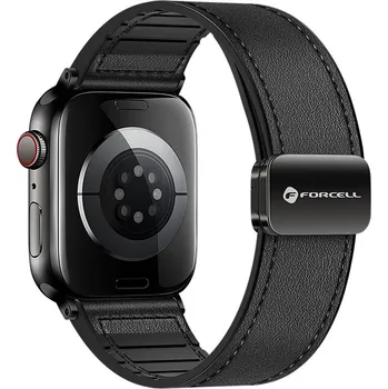 Řemínek na hodinky Řemínek Apple Watch Forcell F-Design FA21 eko kůže 38 / 40 / 41 mm černý