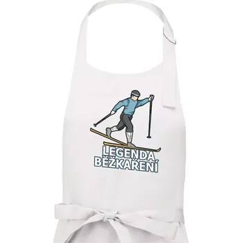 Kuchyňská zástěra Legenda běžkaření - Pánská zástěra na vaření - Univerzální velikost ( Bílá )
