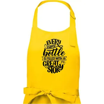 Kuchyňská zástěra Every empty bottle - Dámská zástěra na vaření - Univerzální velikost ( Žlutá )