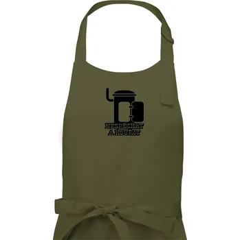Kuchyňská zástěra Nespěchat a kouřit - Pánská zástěra na vaření - Univerzální velikost ( Khaki )