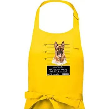 Kuchyňská zástěra Lump a darebák - Německý ovčák - Dámská zástěra na vaření - Univerzální velikost ( Žlutá )
