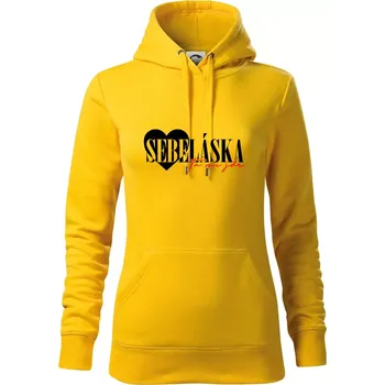 Dámská mikina Sebeláska ta mi jde - Mikina dámská Cape s kapucí - XL ( Žlutá )