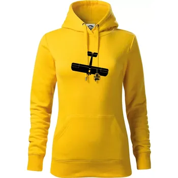 Dámská mikina RC letadlo - Mikina dámská Cape s kapucí - XL ( Žlutá )