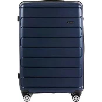 Cestovní kufr WINGS 181-03 POLIPROPYLEN DARK BLUE velký L