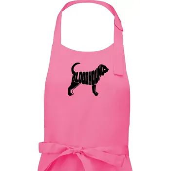 Kuchyňská zástěra Bloodhound nápis v těle - Pánská zástěra na vaření - Univerzální velikost ( Růžová )