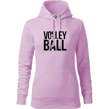 Dámská mikina Volleyball nápis - Mikina dámská Cape s kapucí - XS ( Orchid )