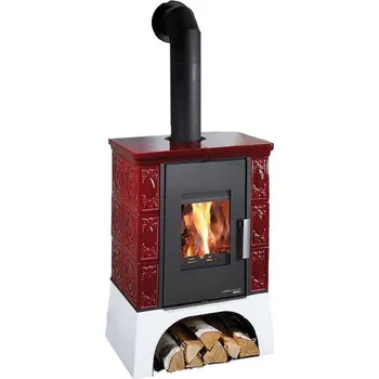 Krbová kamna Haas+Sohn Rukov s.r.o. HAAS+SOHN EMPOLI kachlová kamna 2,6 - 8,4kW, černá/bordeaux