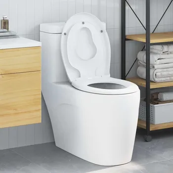 WC sada vidaXL Toaletní prkno Bílá 47 x 37 x 4 cm Duroplast [42002353]