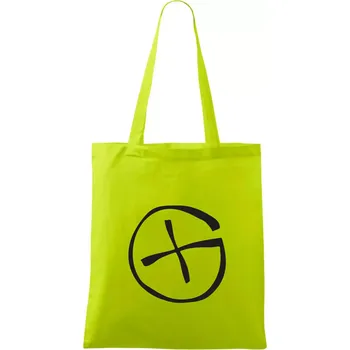 Geocachka - Taška bavlněná - 42 x 38 cm ( Limetková )