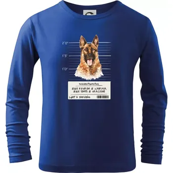 Chlapecké tričko Lump a darebák - Německý ovčák - Triko dětské Long Sleeve - 122 cm/6 let ( Královská modrá )