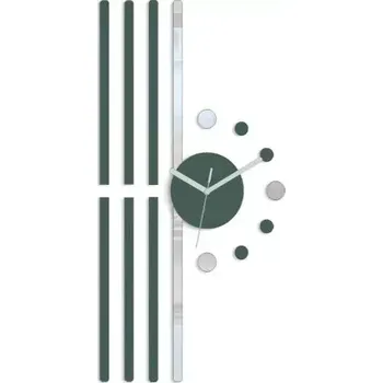 Hodiny 3D nalepovací hodiny Line šedé