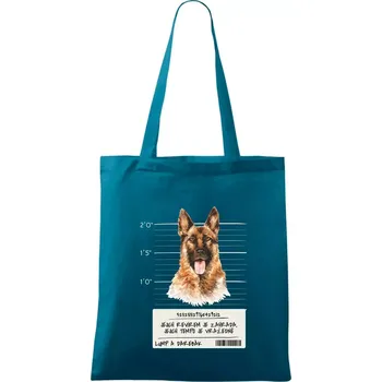 Lump a darebák - Německý ovčák - Taška bavlněná - 42 x 38 cm ( Petrolejová )