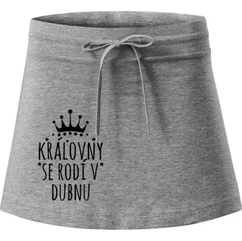 Dámské oblečení Královny se rodí v dubnu - Sportovní sukně - two in one - XS ( Tmavě šedý melír )