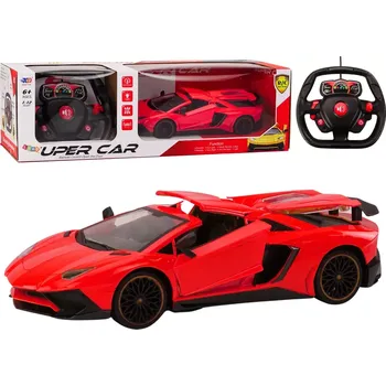 RC model auta Závodní auto na dálkové ovládání 1:12 s otvíracími dveřmi červené