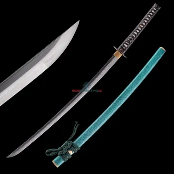 Replika zbraně katana Midori no Yami T-10 Carbon Steel, Real Real Chōji Midare Hamon, Yokote
