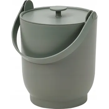 Odpadkový koš IKEA FARMARKVAST Koš s víkem na bioodpad, šedozelený, 4 l