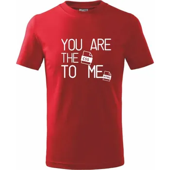 Chlapecké tričko CSS to me HTML - Tričko dětské bavlněné - 98 cm / 2 roky ( Červená )
