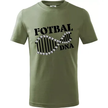 Chlapecké tričko Fotbal DNA - Tričko dětské bavlněné - 98 cm / 2 roky ( Khaki )