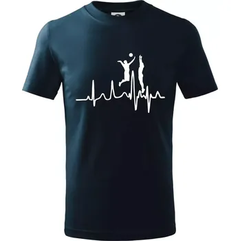EKG volejbalisti muži - Tričko dětské bavlněné - 98 cm / 2 roky ( Námořní modrá (velmi tmavá - téměř černá) )