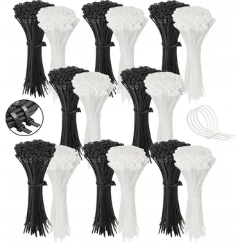 Organizace kabelů Upínací pásky,stahovací pásky černé + bílé 250 x 3,6 x 1600