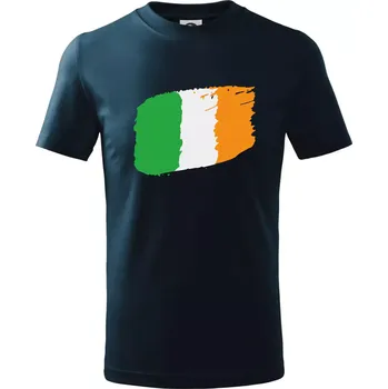 Irská vlajka - Tričko dětské bavlněné - 98 cm / 2 roky ( Námořní modrá (velmi tmavá - téměř černá) )