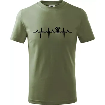 EKG otužování - Tričko dětské bavlněné - 98 cm / 2 roky ( Khaki )
