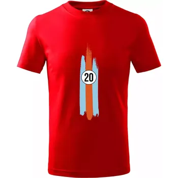 Vintage Race 20 - Tričko dětské bavlněné - 98 cm / 2 roky ( Červená )