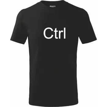 Chlapecké tričko Ctrl - Tričko dětské bavlněné - 98 cm / 2 roky ( Černá )