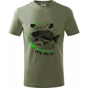 Chlapecké oblečení I Just hold My Rod - Tričko dětské bavlněné - 98 cm / 2 roky ( Khaki )