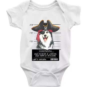 Kojenecký body Lump a darebák husky - Body kojenecké s krátkým rukávem - Krátký r. 12-18 měs ( Bílá )