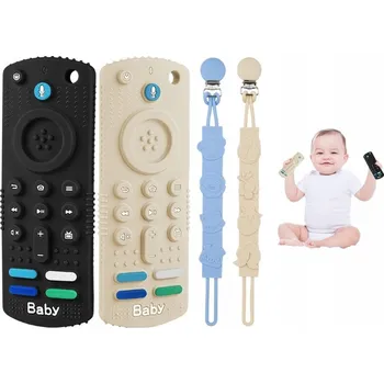 Gryzak Dla Dziecka Silikony Pilot Do kousátko na televizi s Hračka ovládáním Pro Miminka 2 ks