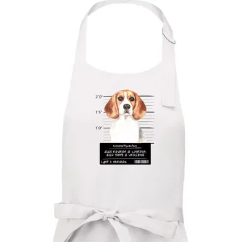 Kuchyňská zástěra Lump a darebák bígl - Dámská zástěra na vaření - Univerzální velikost ( Bílá )