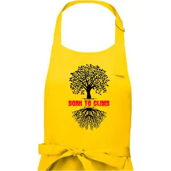 Kuchyňská zástěra Born to climb - Pánská zástěra na vaření - Univerzální velikost ( Žlutá )