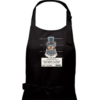 Kuchyňská zástěra Lump a darebák rotvajler - Pánská zástěra na vaření - Univerzální velikost ( Černá )