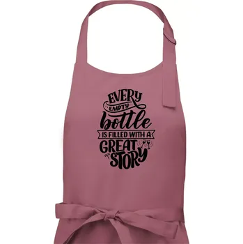 Kuchyňská zástěra Every empty bottle - Dámská zástěra na vaření - Univerzální velikost ( Starorůžová )
