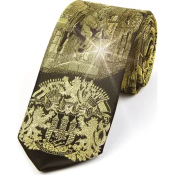 Kravata HEDVA ČESKÝ BROKÁT Kravata PESh 8 cm PRAHA sv. Václav Barevná varianta: zlatá